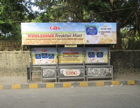 OOH Advertising Mumbai, Bus Shelter Hoardings Agency at Mankhurd Bus Stop in Mumbai
